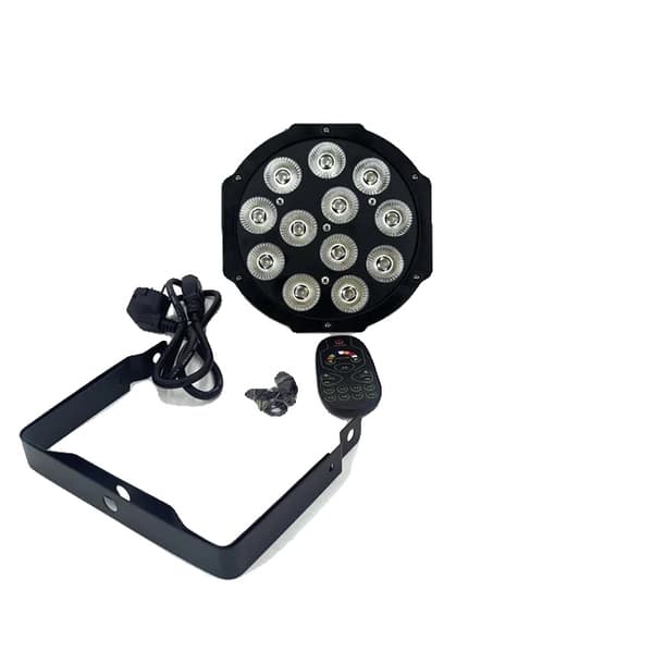 LED Par-lampor, RGBWA UV-färgblandning, DMX-styrning, 12x18W Trådlös, EU-kontakt