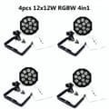 Miniatyrbillede 2 af 2: LED Par Lys, RGBWA UV Farveblanding, DMX Kontrol, 12x12W 4 stk, EU-stik