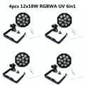 Miniatyrbillede 2 af 2: LED Par Lys, RGBWA UV Farveblanding, DMX Kontrol, 12x18W 4stk, EU-stik