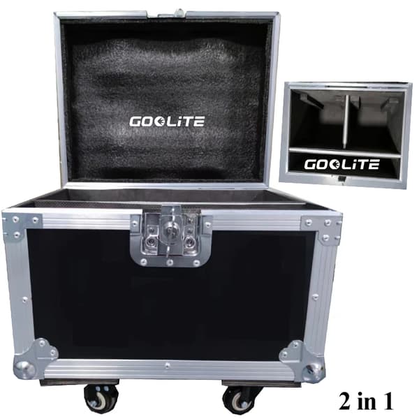 Kold Funkmaskine, 750W Effekt, Justerbar Sprayhøjde,2i1 FlightCase kun, Sort Skjold