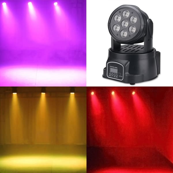 Pieni Led-liikkuva päävalo, 7x12wrgbw, 14 kanavaa