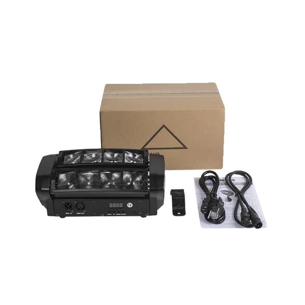 LED Edderkop Lys, Mini Størrelse, RGBW Farveblanding, 8x6W RGBW, EU-stik