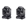 Miniatyrbillede 1 af 2: LED Moving Head Lys, RGBW 4 i 1 med Halo RGB 3 i 1, 360° Uendelig Rotation Beam Flash DJ Bar DMX 512 Scene Effekt, 2 Lys 8x15W, EU-stik