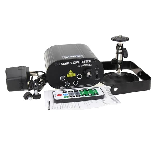 Mini RGB Laser 128 Kuviota Projektori, 3W Sininen LED, Kauko-ohjattava DJ-valaistus Sisältää kiinnikkeen, EU-pistoke