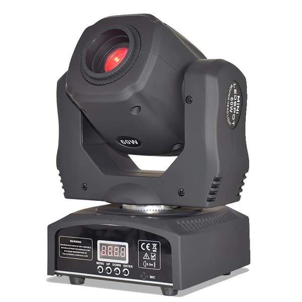 Scene Belysning Flytteligt Hovedlys, 60W Hvid LED, 12 DMX Kanaler,LED Scene Lys 60W, EU-stik
