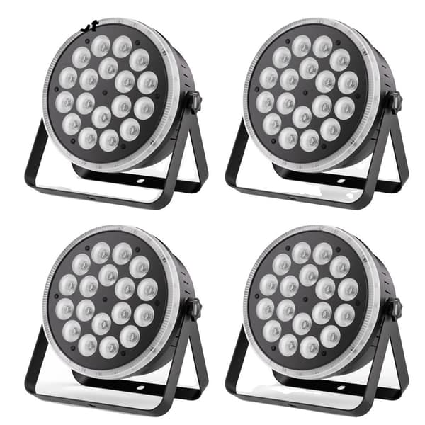 RGBW Par-lampa, 100W effekt, DMX512-kontroll, IP20-skydd,4ST, EU Kontakt