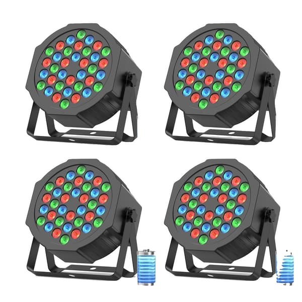 Scenparslampa, 36 LED-lampor, DMX-kontroll, Mångsidig installation,ZQ01104-4Pcs, EU-kontakt