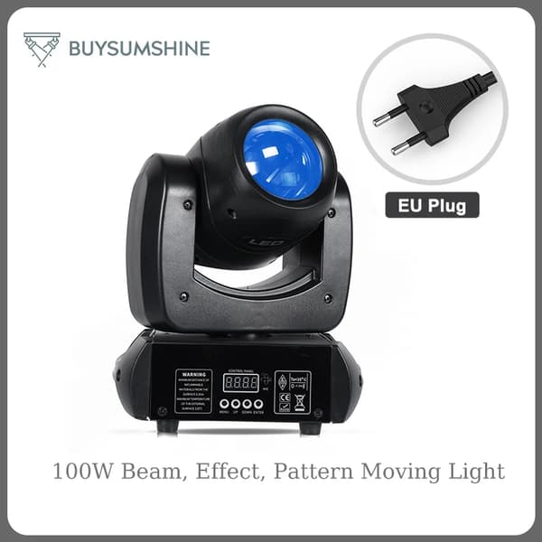 Bevægelseslys, 100W effekt, DMX kontrol, høj lysstyrke,EU stik
