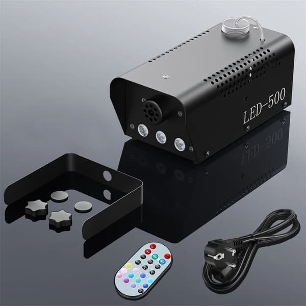 500W RGB Røgmaskine, Fjernbetjening, Selvstændig, Scenebelysningseffekt,ZQ10137, EU stik
