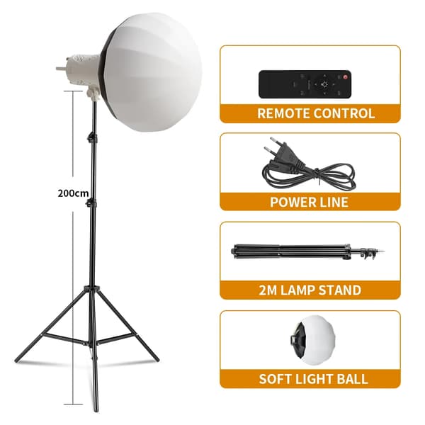 Fotografi Belysning, Dimbar LED, Justerbar Ljusstyrka,90W Vit Kit