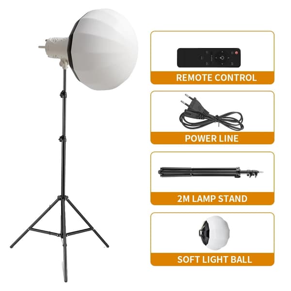 Fotografi Belysning, Dimbar LED, Justerbar Ljusstyrka,90W Vit Kit