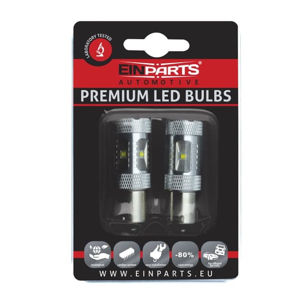 LED-lampor P21W 12V 6000K Kallvit 6x CREE XT-E 2 st.