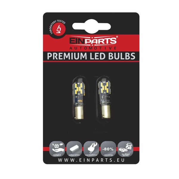 LED-lampor T4W 12V CANBUS 6000K Kallvit 24x SMD 4014 2 st.