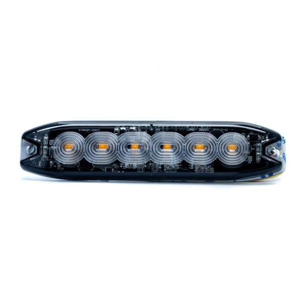 18W LED-stroboskopisk advarselslys, ECE R65-homologering - 15 lystilstande ORANGE