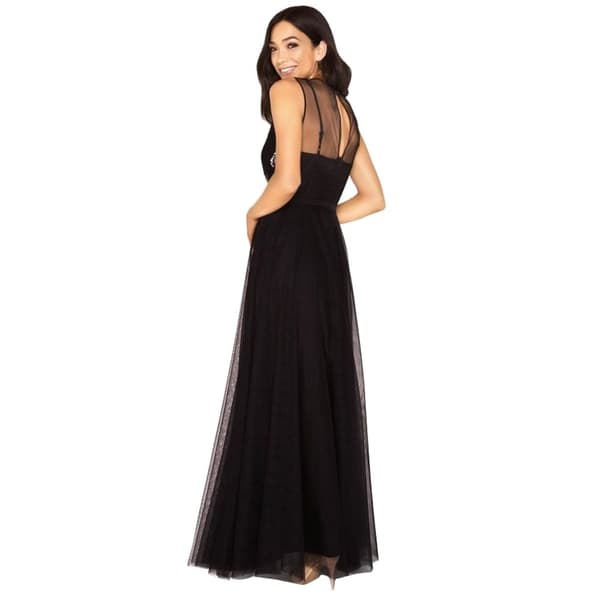Little Mistress Womens/Ladies Hallie Sequin Embroidered Maxi Dress