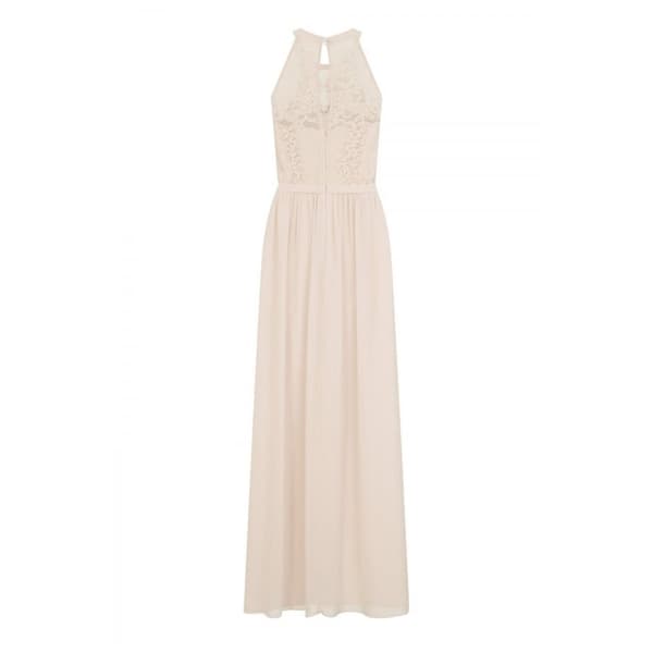 Little Mistress Womens/Ladies Halterneck Eyelash Lace Maxi Dress