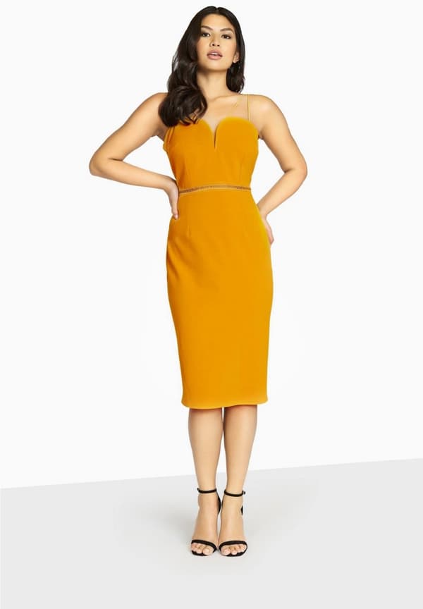 Girls On Film Womens/Ladies Midas Touch Sweetheart Midi Dress