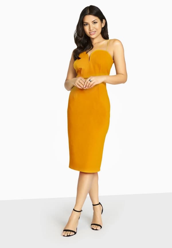 Girls On Film Womens/Ladies Midas Touch Sweetheart Midi Dress