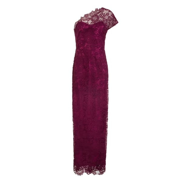Paper Dolls Kvinder/Damer Melbourne One Shoulder Lace Maxi Dress med blonder Wine Purple 8 UK