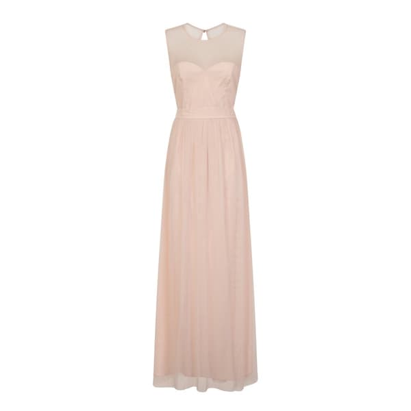 Little Mistress Womens/Ladies Delphi Sweetheart Mesh Maxi Dress Pink 12 UK