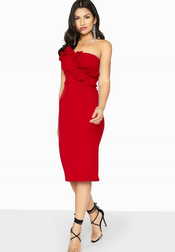Girls On Film Womens/Ladies Halcyon Frill Bandeau Dress