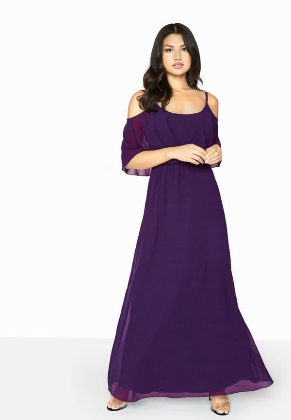 Girls On Film Womens/Ladies Motion Cold Shoulder Maxi Dress