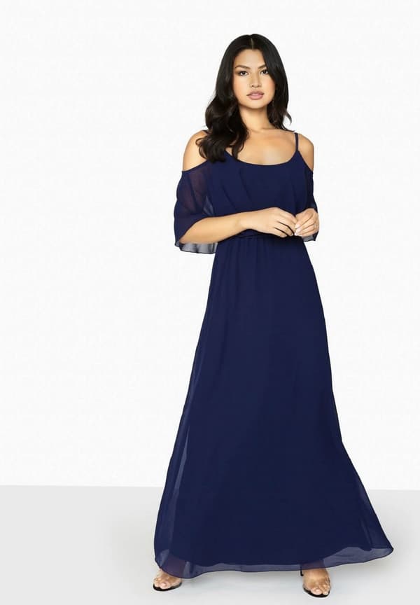 Girls On Film Womens/Ladies Motion Cold Shoulder Maxi Dress