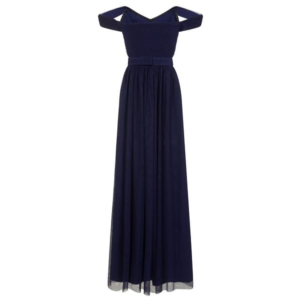 Little Mistress Womens/Ladies Navy Jewel Waist Maxi Dress