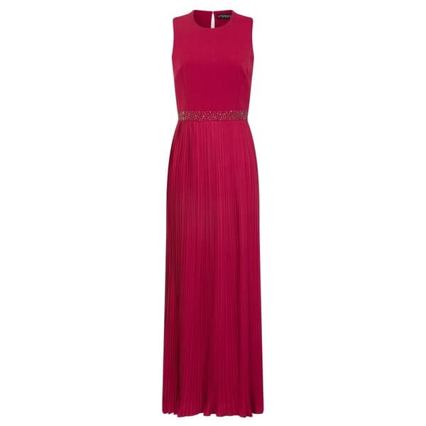 Little Mistress Kvinder/Damer Madison Maxi kjole med udsmykket talje i taljen Berry Pink 10 UK