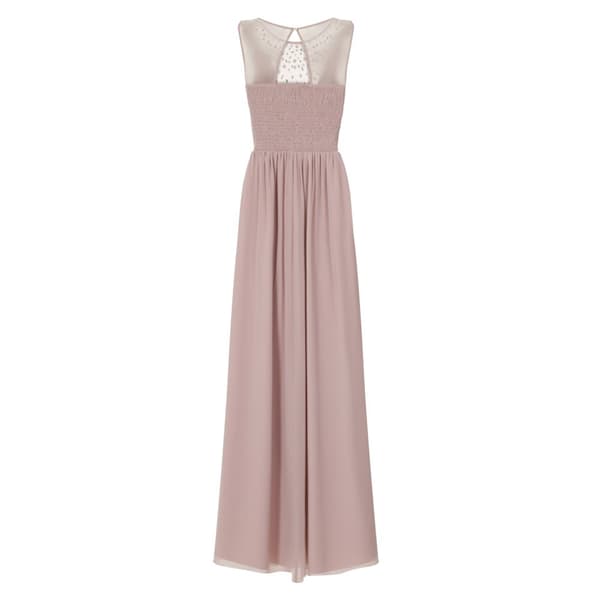 Little Mistress Womens/Ladies Mink Pearl Yoke Maxi Dress