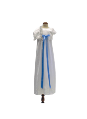 Christening gown with short sleeve and bonnet, 10 free choice of bow,  sess.ka