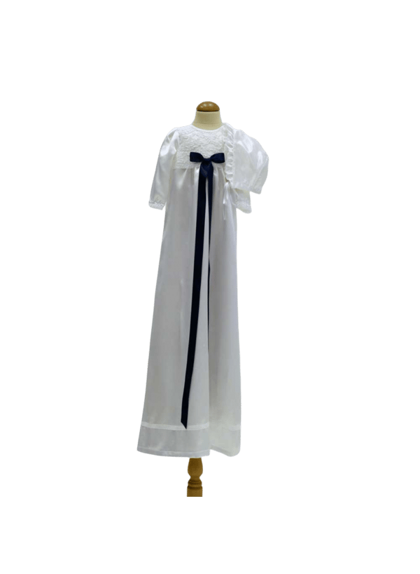 White lace Christening gown and bonnet, 10 choices of  bow – Grace of sweden Ma.V