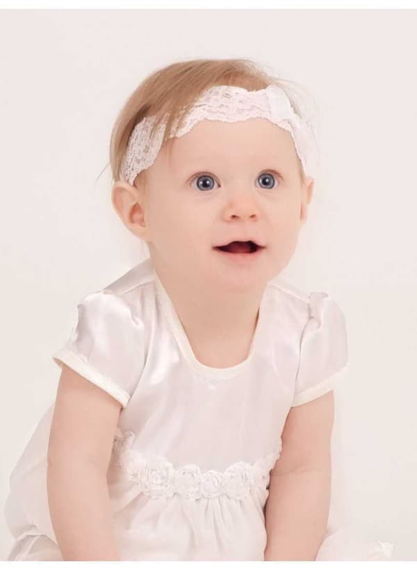 Christening gown Grace of Sweden, Grace-Rose with short sleeve Free choice of bow