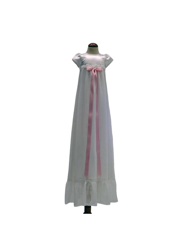 Christening gown Grace of Sweden, Grace-Rose with short sleeve Free choice of bow