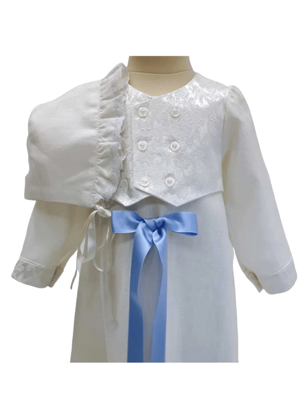 Dåbskjole med vest, dåbskyse og 10 valg af bue - Grace of Sweden