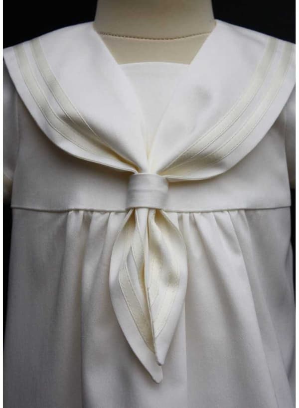 Off white Baptism suite, Christening suite for boys from Grace of Sweden - Sailor suite for baby