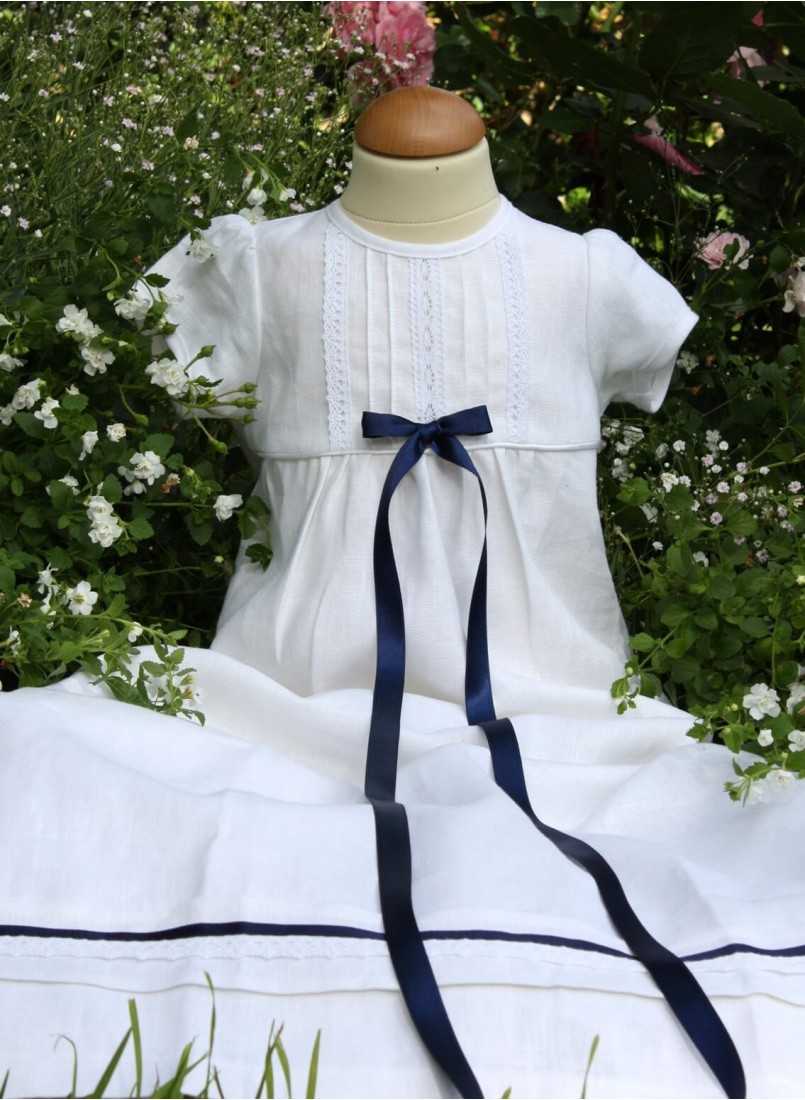 Dopklänning Grace of sweden, Grace-Tradition Marin med kort ärm