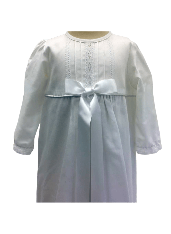 Christening gown in white, 10 free choices of bow -  Grace of Sweden