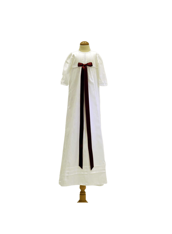 Christening gown in white, 10 free choices of bow -  Grace of Sweden