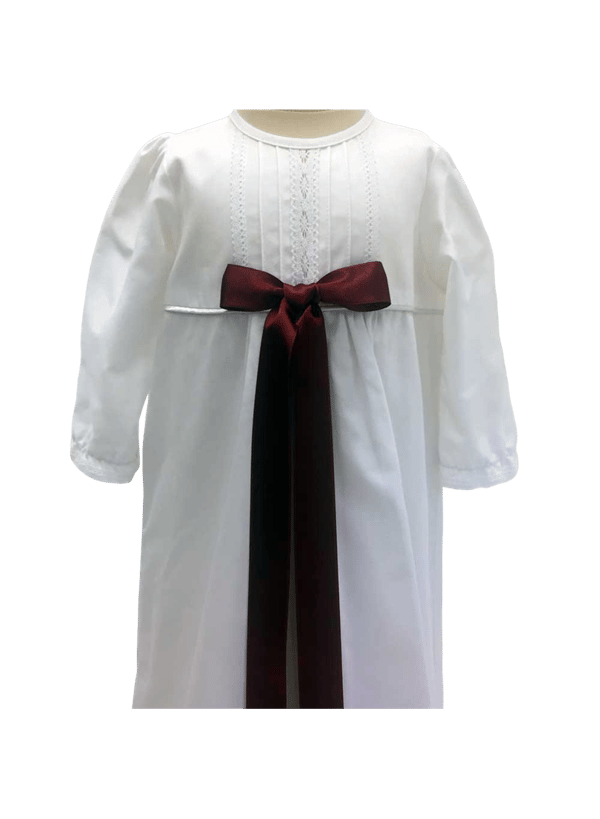 Christening gown in white, 10 free choices of bow -  Grace of Sweden