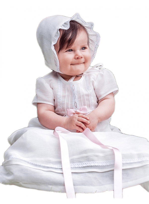 Dåbskjole Grace of Sweden, Tradition Antik, kort ærme