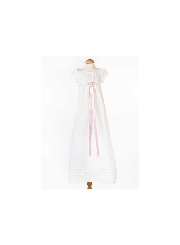 Christening gown with short sleeve, free bow, Grace of Sweden