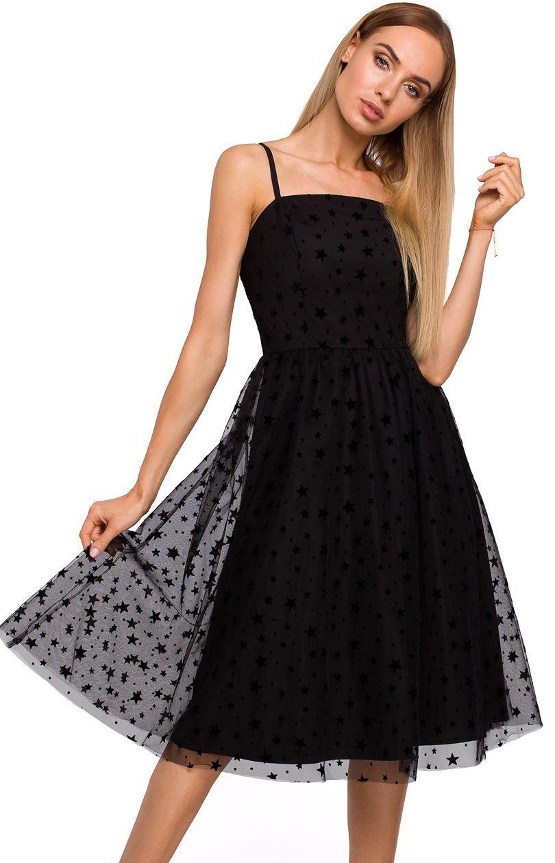 Tulle dress M481, black, XL