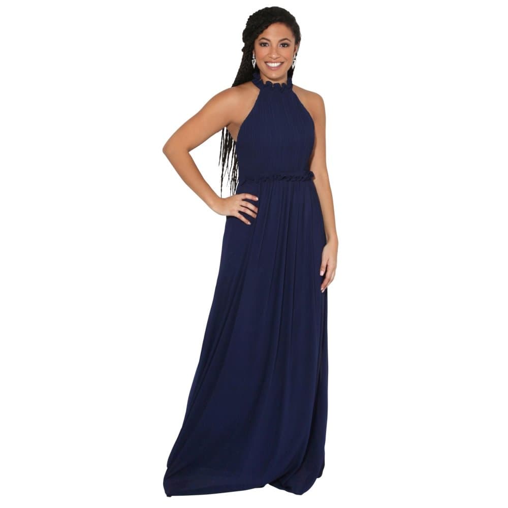 Krisp Kvinnor/Damer Chiffon Ruffles Maxiklänning