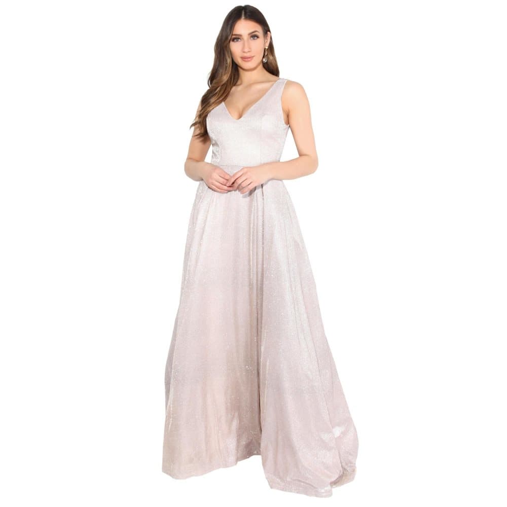 Krisp Kvinnor/Damer Glitter ärmlös maxiklänning