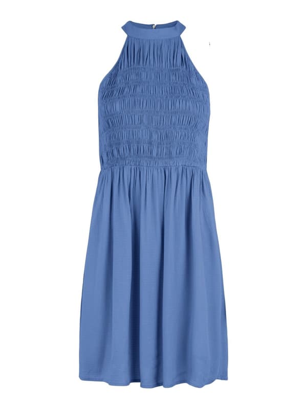 Pieces - pcSabrina Halterneck Dress Mellanblå L