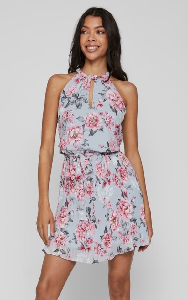 Vila - Vijuliette Plisse Short Dress
