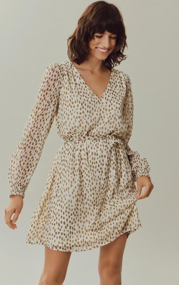 Vila - Vifalia Smock V-neck LS Dress Nori Print