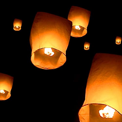 Khom Loy / Flydende lanterne / Sky lanterne - 1 pakke