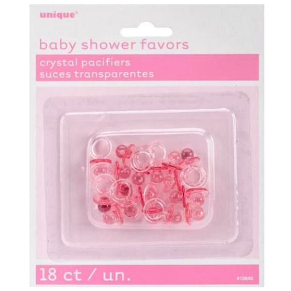 Unique Party Baby shower party favoriter Dummy Pink One Size